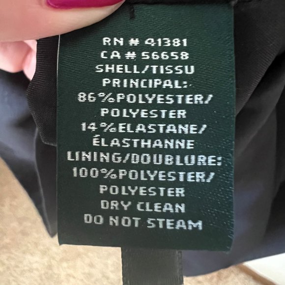 RALPH LAUREN Cocktail One Shoulder Dress Black Size 16 NWT - Picture 10 of 16